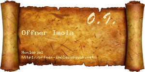 Offner Imola névjegykártya